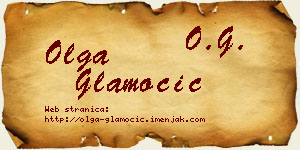 Olga Glamočić vizit kartica